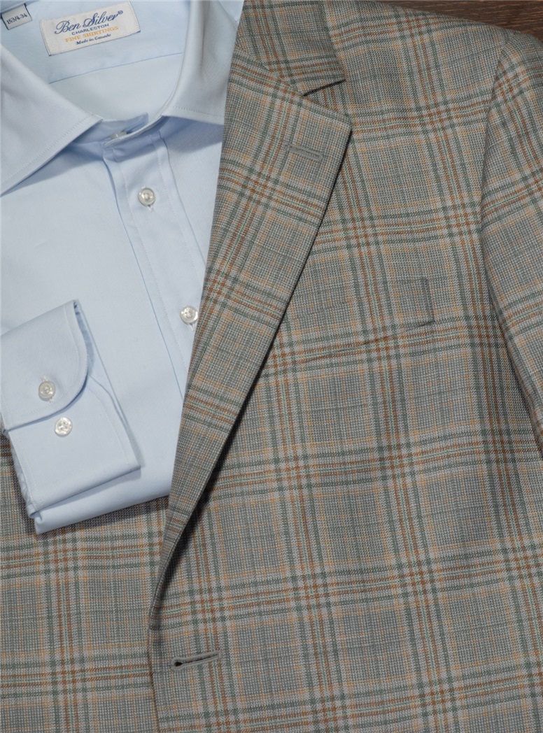 Wool and Linen Glen Plaid Sport Coat
