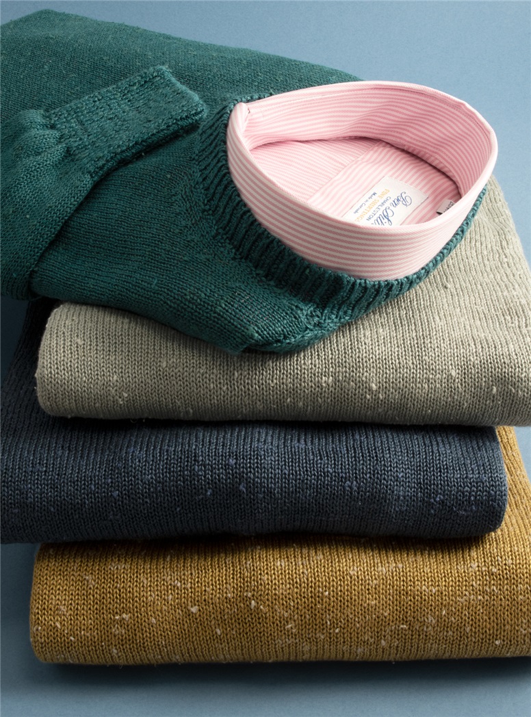 Linen and Silk Crewneck Sweaters