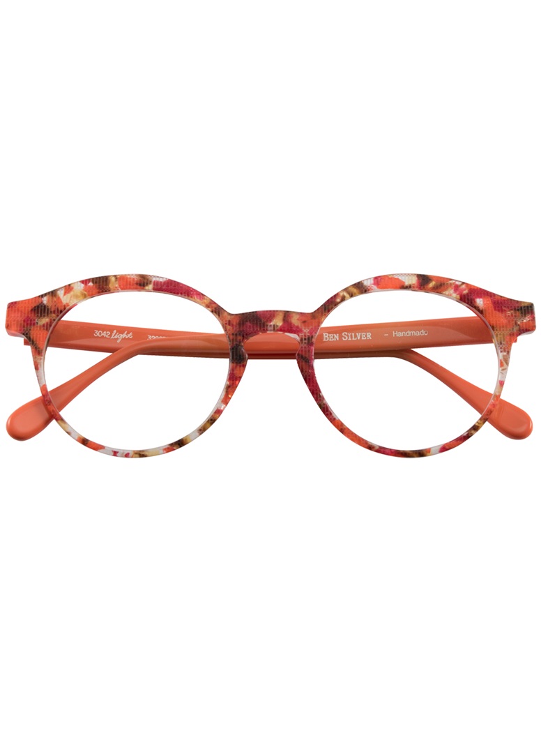 Multi-Colored Handmade Frame in Pink and Orange Abstract