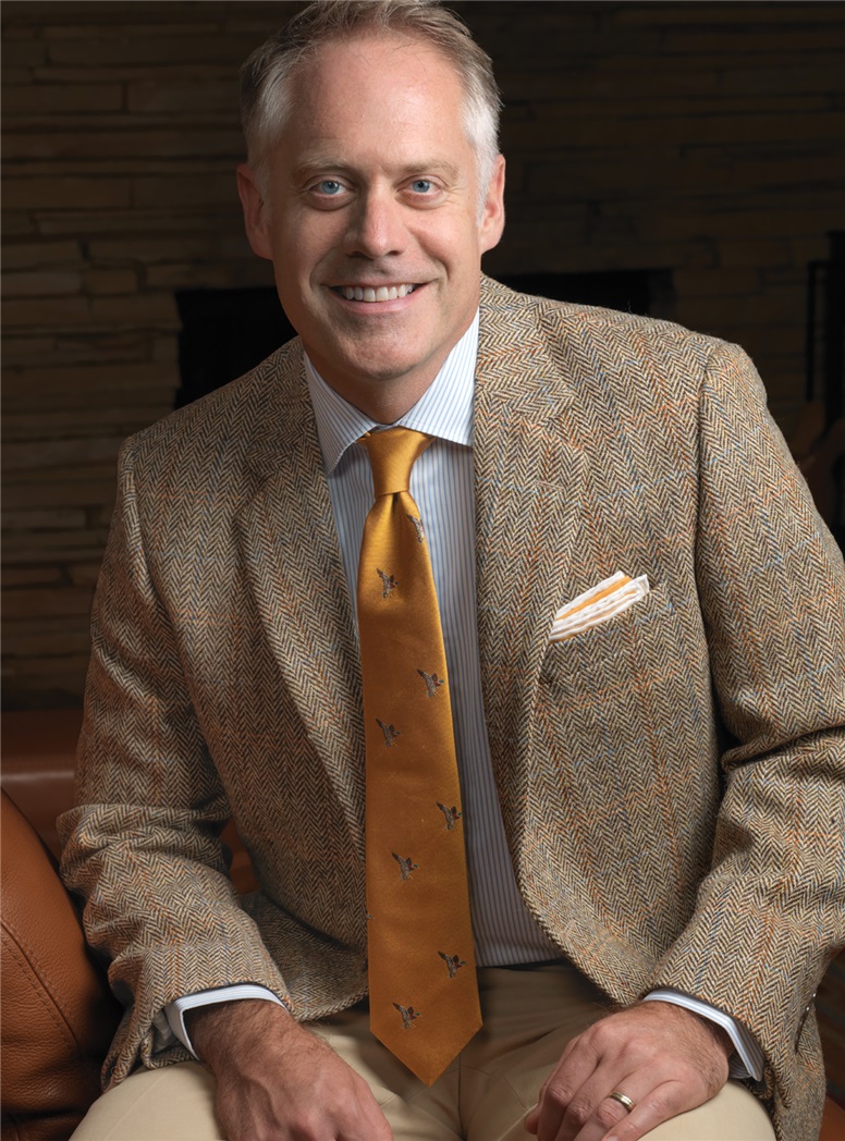 Brown Herringbone Harris Tweed Sport Coat with Multi-Colored Windowpane