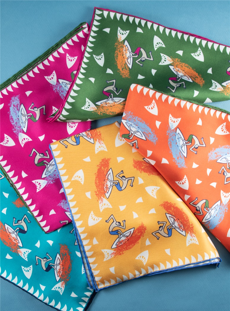 Silk Surfer Printed Pocket Squares