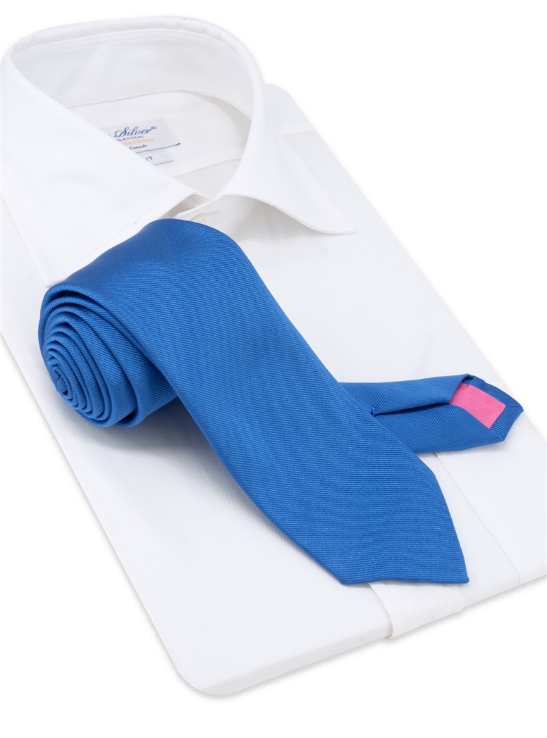Tie Slk Solid Cobalt