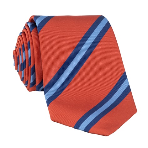 Mogador Silk Striped Tie in Copper
