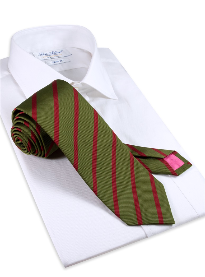 Mogador Striped Tie in Fern