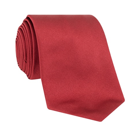 Silk Solid Signature Tie in Ruby