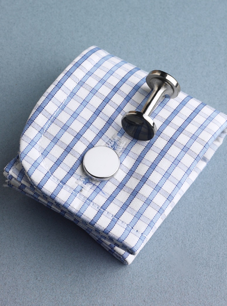 Double-Ended Cufflinks in Black and White