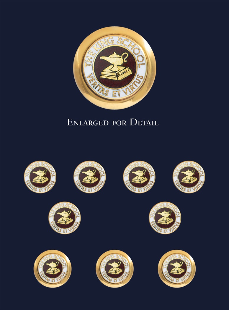 King School Blazer Buttons with Enamel