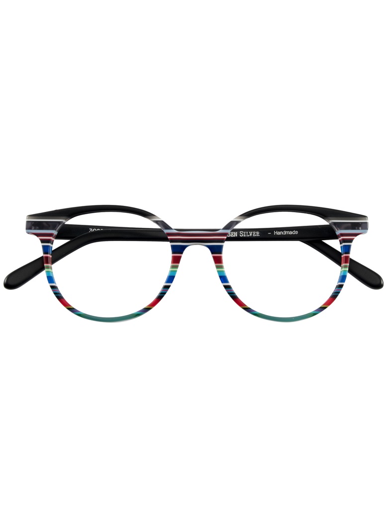 Multi-Colored Handmade Frame in Matte Black, White and Red