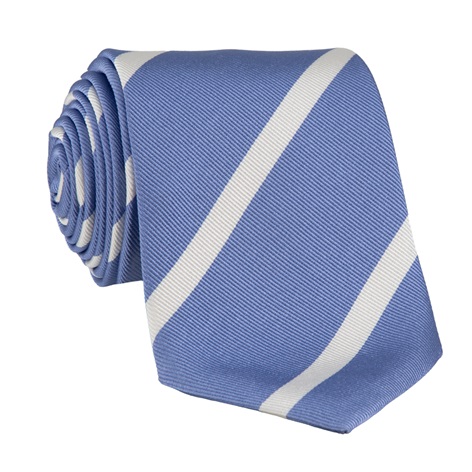 Silk Bar Striped Tie in Periwinkle