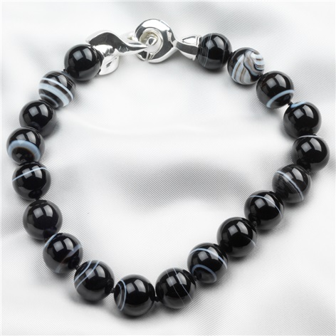 Black and White Onyx Necklace
