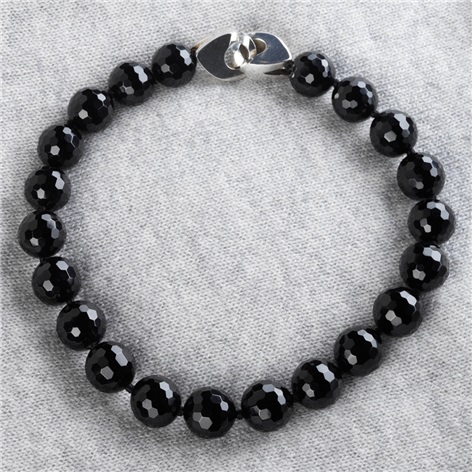 Faceted Black Onyx Necklace