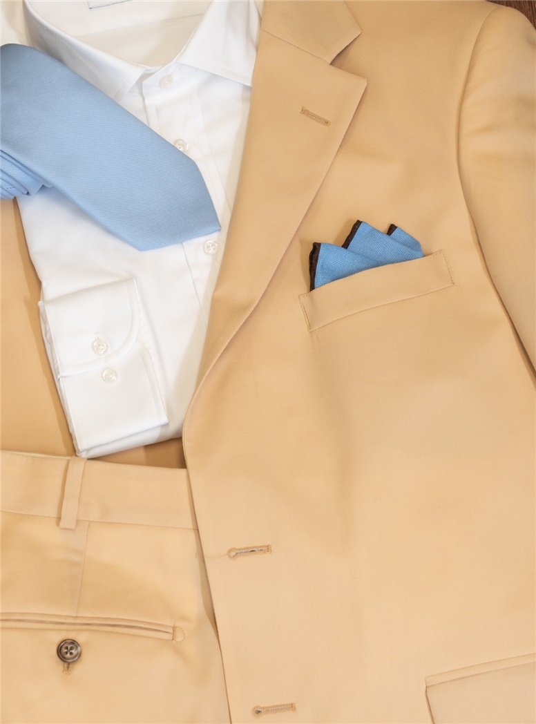 Tan Super 120s Wool Suit