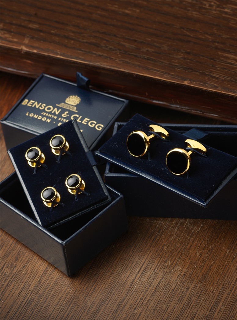 Onyx Formal Set in Gold