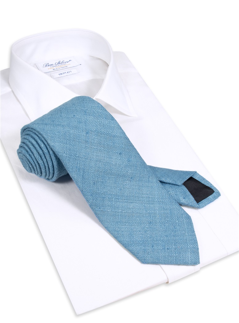 Silk Shantung Tie in Cornflower