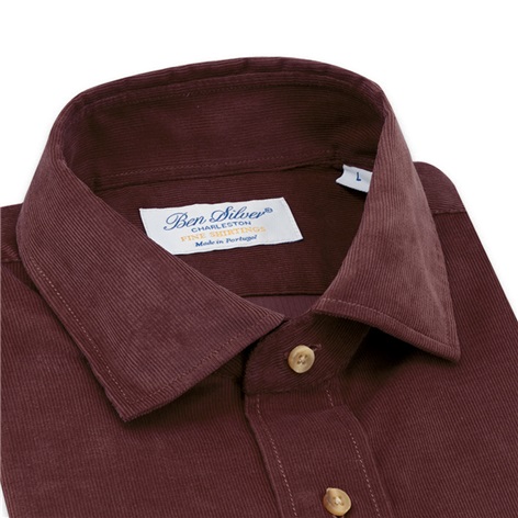 Corduroy Shirt in Wine