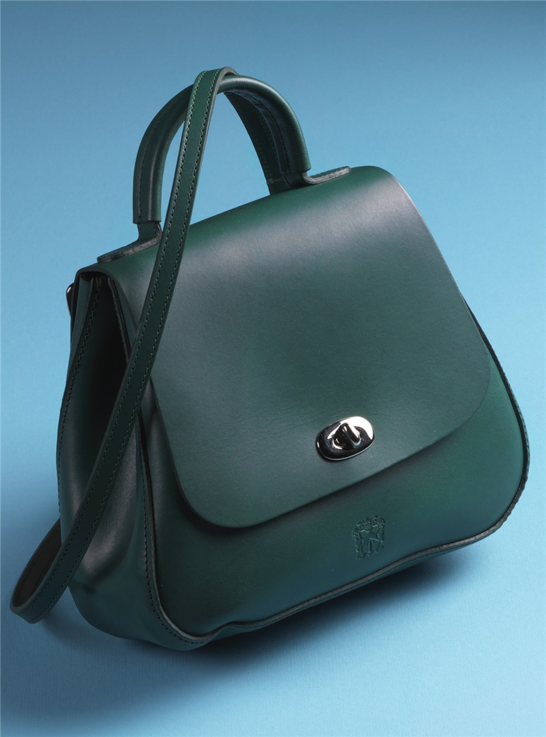 Ladies Leather Handbag in Spruce