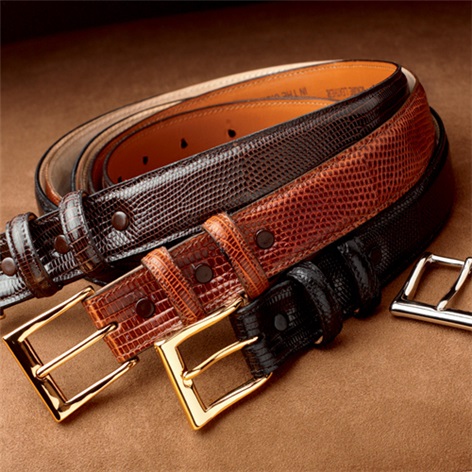 Java Lizard Belts With Interchangeable Buckles