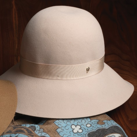 Merino Wool Felt Hat in Cream