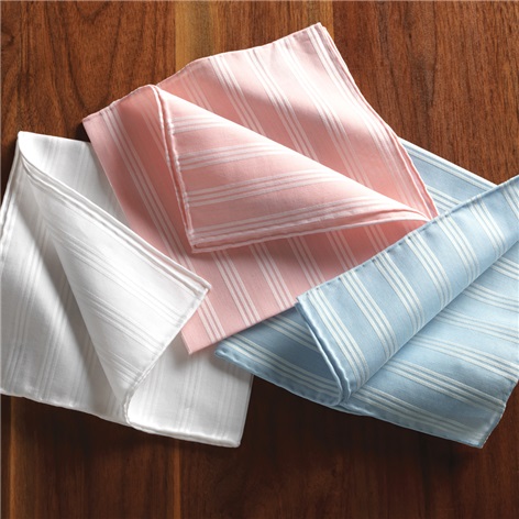 Striped Cotton Pocket Square